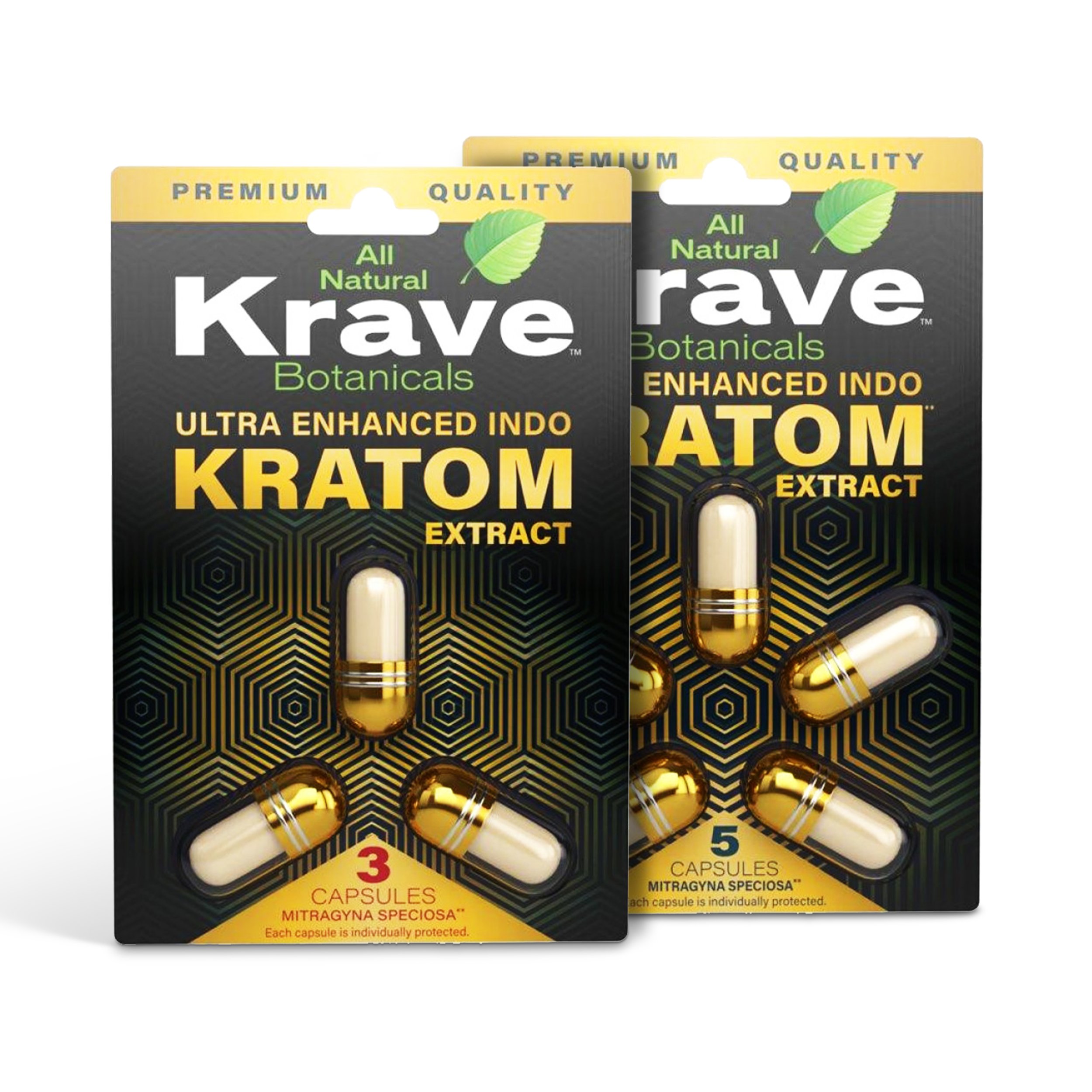 Krave Ultra Enhanced Indo Kratom Extract Capsules